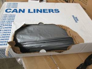 case of 50  60 gallon trash bags...