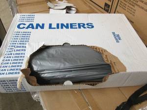 case of 50  60 gallon trash bags...