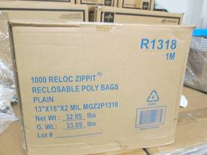 case of 1000 reloc zippit reclosabl...