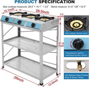 Forimo Propane Gas 3 Burner Stove