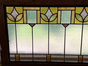 lot 18 image: Vintage Stained Glass Window
