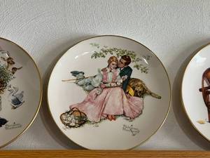 lot 36 image: Lot of 4 Norman Rockwell Collectors Plates