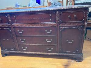 lot 45 image: Antique Buffet  With Contents