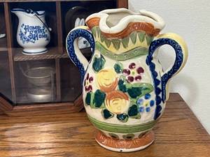 lot 63 image: Shadow Box with Decorations, Tea Pot & Vase