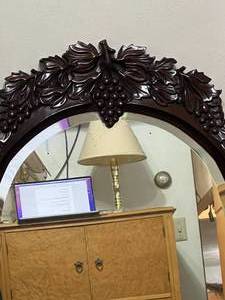 lot 94 image: Cherry Colored Framed Mirror