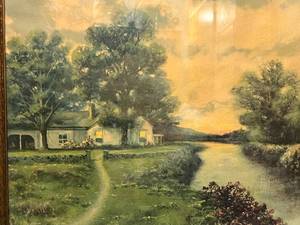 lot 99 image: Framed Vintage Print  The Meadows