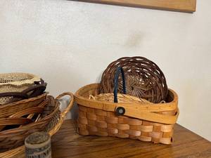 lot 129 image: Circle Bar Ashtray & Vintage Wood and Metal Lures