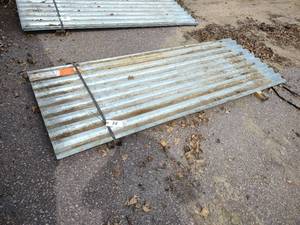lot 38 image: (6) 36 x 81 Galvanized Steel She...