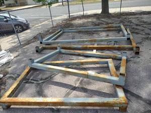 lot 97 image: (4) Steel Tubing Weldments, 4x4x14...