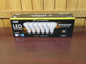 lot 32 image: Feit Electric Dimmable LED BR 30 Flood 65W, Soft White, 6 pk