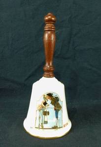 lot 87 image: Vintage 1983 Norman Rockwells The Milkmaid Loves Harmony Bell by Gorham Fine China