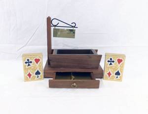 lot 42 image: Vintage 1960s Double Deck Playing Card Desk Set