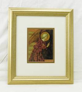 lot 77 image: The Archangel Gabriel by Masolino da Panicale Matted and Framed