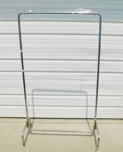 lot 68 image: Rolling Single Wardrobe Rack