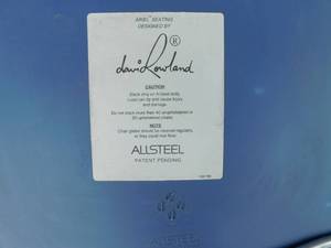 lot 3 image: Lot of 2 David Rowland AllSteel Office Chairs