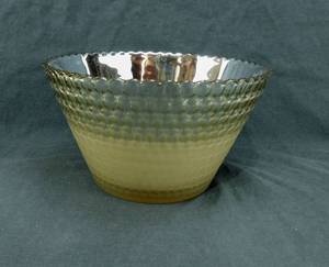 lot 122 image: Painted Gold Bowl with Silver Interior