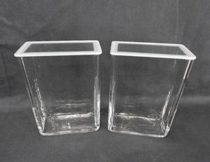 lot 13 image: Set of 2 Vintage 6 Inch Tall Glass Museum Jars With Covers - Made in Germany