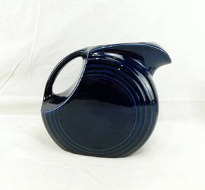 lot 29 image: Fiesta Retired Large Cobalt Blue Disk Pitcher