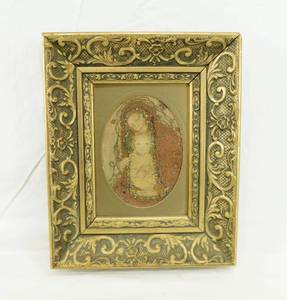 lot 20 image: Beautiful Sulamith Wulfing Frohe Weihnachten Print in Ornate Wooden Frame