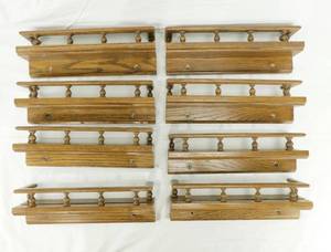 lot 125 image: Lot of 8 Wood Plate Holders