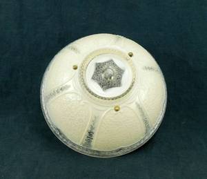 lot 152 image: Vintage Frosted and Clear Ceiling Light Shade