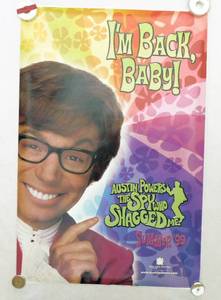 lot 1 image: 1999 The Spy Who Shagged Me Double Sided Original Advance Movie Theater Poster
