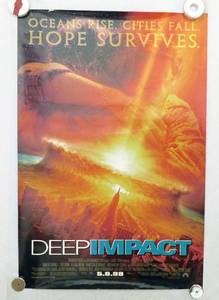 lot 37 image: 1998 Deep Impact Double Sided Original Advance Movie Theater Poster