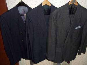 lot 307 image: Mens black dress jacket plus