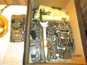 lot 161 image: Vintage Model Army Tanks, jeep, plus