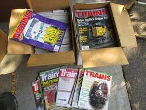 lot 166 image: 2 Boxes of train magazines