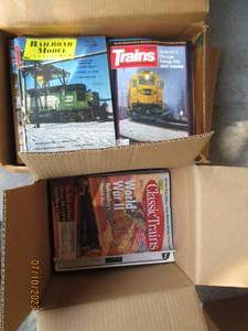 lot 167 image: 2 Boxes of train magazines