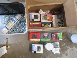 lot 193 image: Large assortment of screws, nails, etc