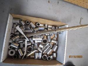 lot 292 image: Large assortment of Sockets and metal rail clip