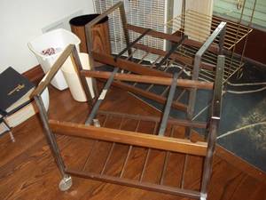 lot 374 image: Vintage TV stands a fan and more.