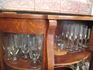 lot 39 image: Collection of crystal glass goblets.
