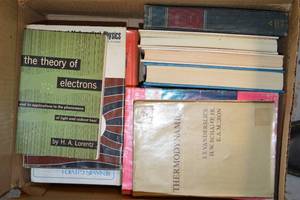lot 219 image: Box of Assorted PhysicsMath Textbooks