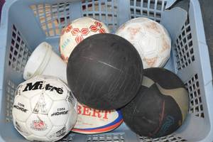 lot 240 image: Assorted Sports Balls and Yoga Mat