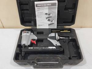 lot 54 image: Porter Cable 18 Gauge Crown Stapler Air Tool
