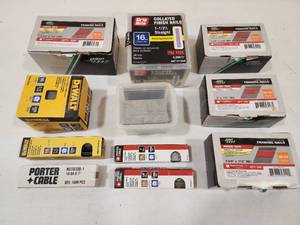 lot 63 image: Assorted Sizes Air Gun Nails  Brads Staples