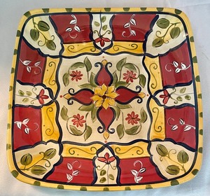 lot 148 image: Two Pier 1 Serving Trays and Metal Basket