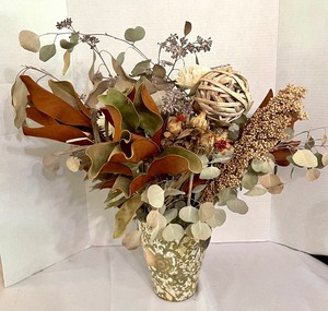 lot 183 image: Longaberger Basket and Vase with Faux Florals