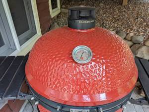lot 2A image: Kamado Joe Big Joe II 24 Ceramic Charcoal Grill and Smoker