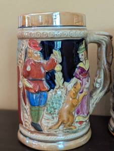 lot 117 image: Colorful Vintage Beer Steins