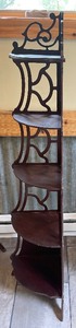 lot 217 image: Ornate Vintage Wooden Corner Shelf