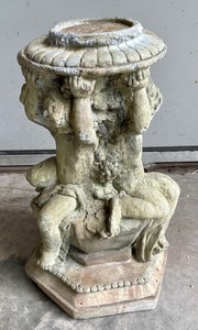 lot 234 image: Cherub Themed Cement Stand