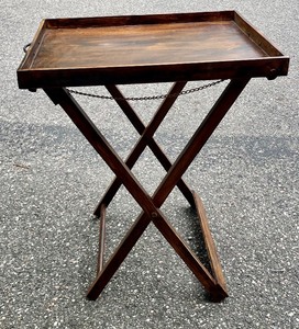 lot 235 image: Wooden Tray with Stand