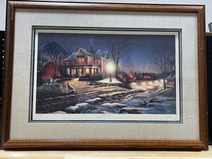 lot 1 image: Terry Redlin Print Lights of Home