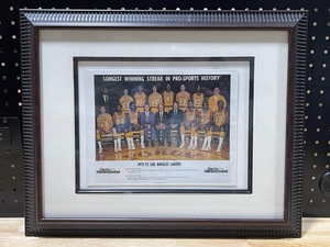 lot 17 image: 1971-72 Los Angeles Lakers Framed Team Photo