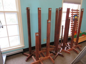 lot 804 image: WOODEN UTILITY STANDS
