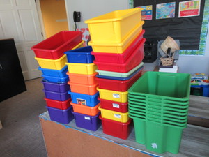 lot 833 image: LAKESHORE AND IKEA BINS